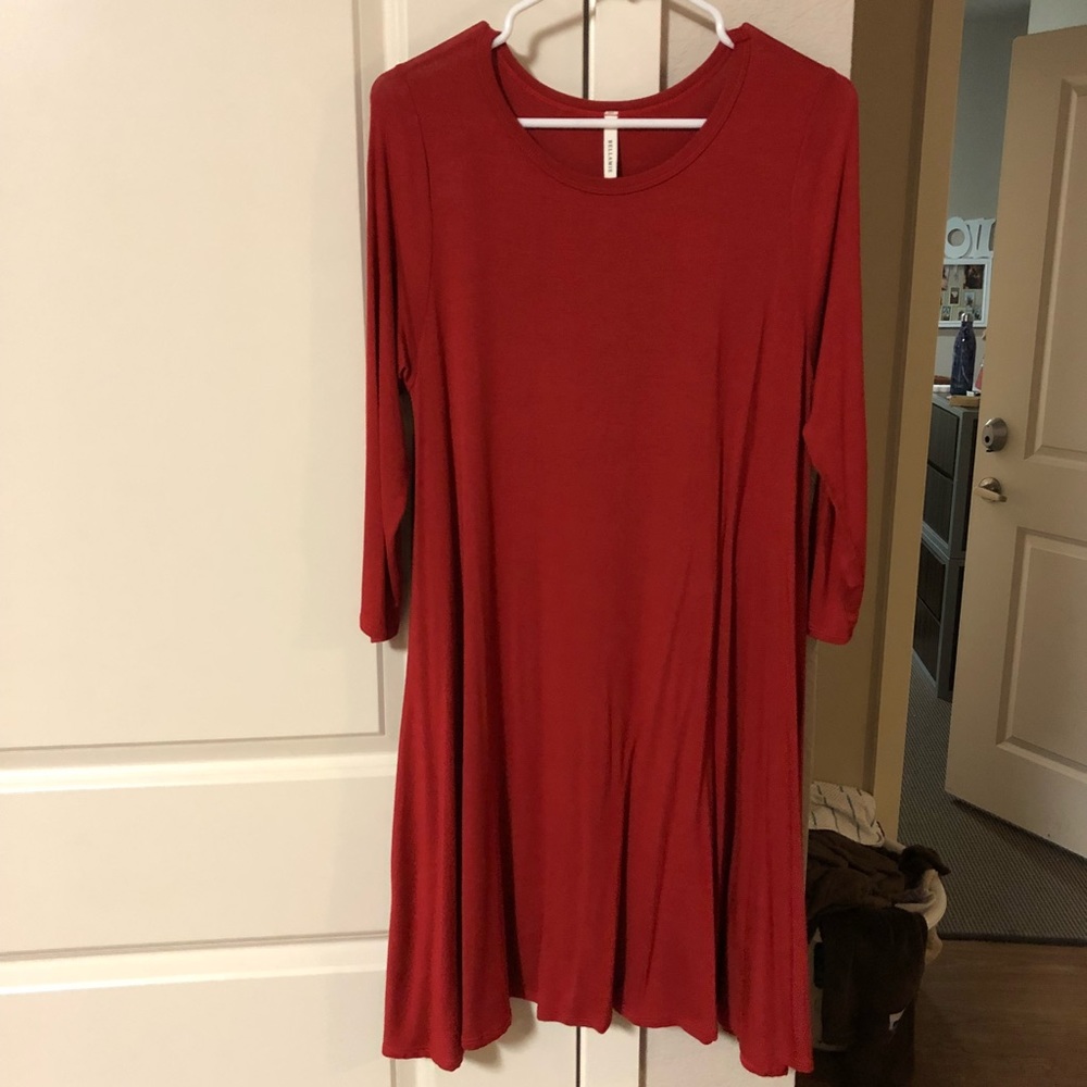 Bellamie orange dress with pockets